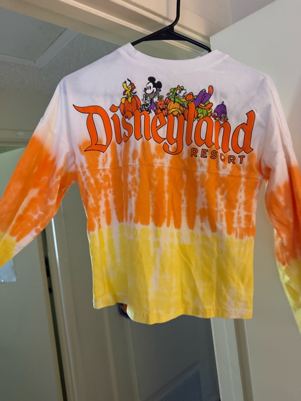 Disney Orange, Yellow & White Tie-Dye Long Sleeve Tee